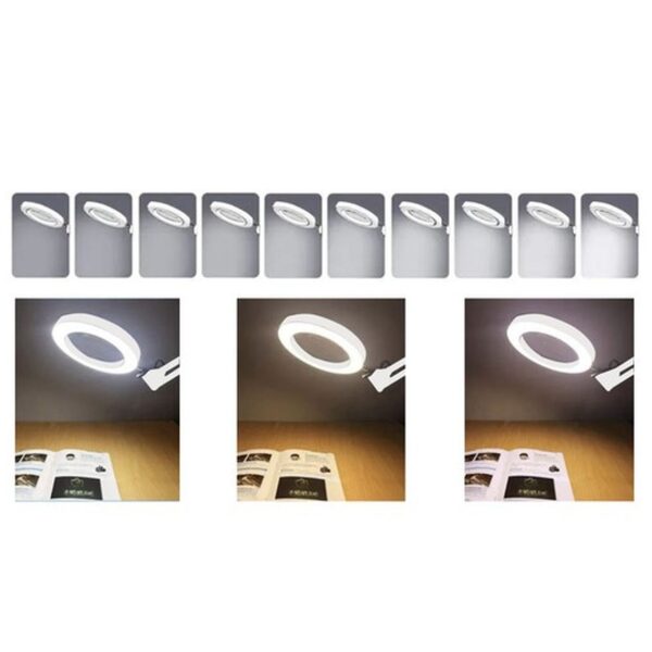 lampa kosmetyczna z lupa biala izoxis 23894 13