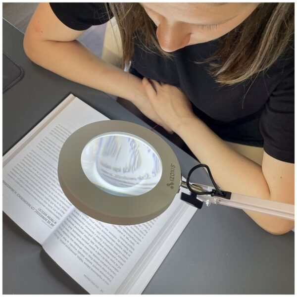 lampa kosmetyczna z lupa biala izoxis 23894 15