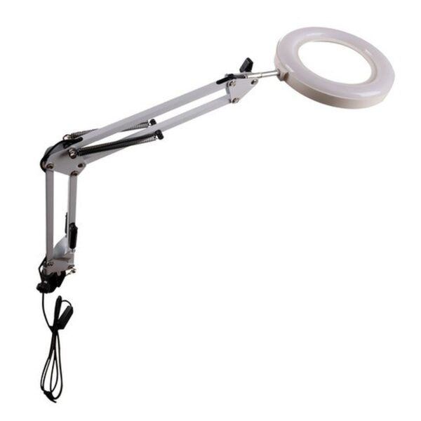 lampa kosmetyczna z lupa biala izoxis 23894 8