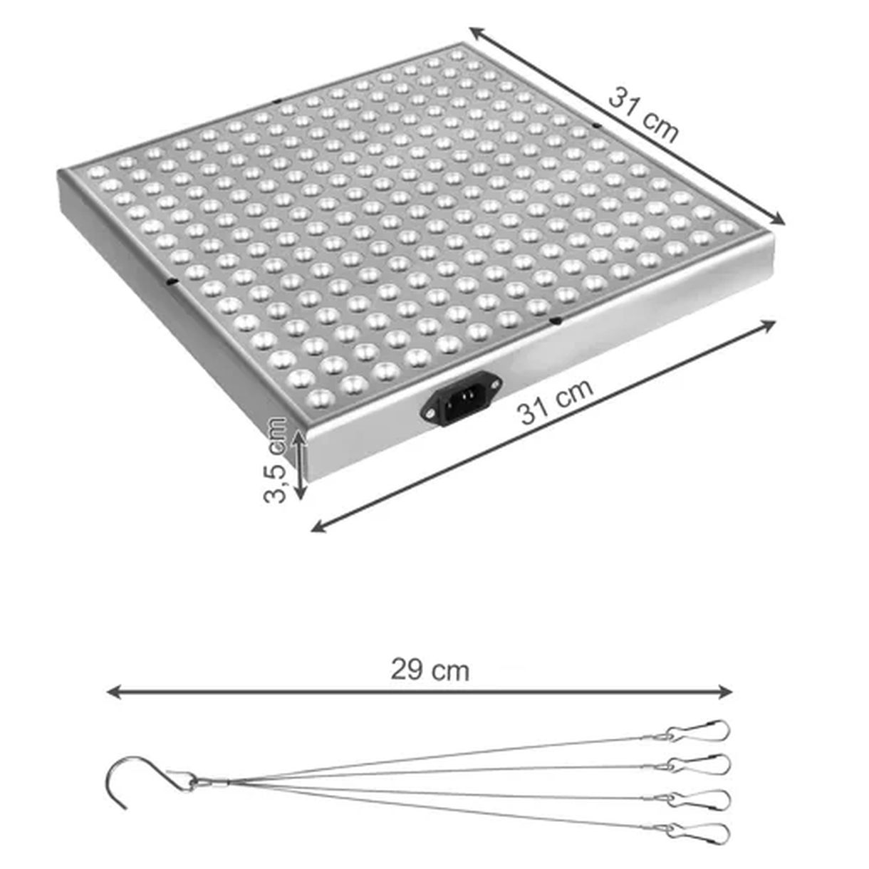 Lampa/Panela LED 225 do Wzrostu Uprawy Roślin 23525 - Idealne Doświetlenie dla Twoich Roślin-1 Lampa/Panela LED 225 do Wzrostu Uprawy Roślin 23525 - Idealne Doświetlenie dla Twoich Roślin-1