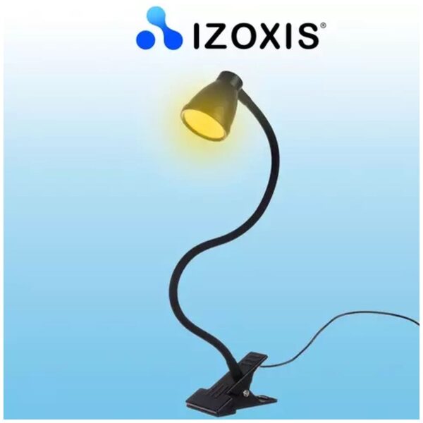 lampka biurkowa z klipsem czarna izoxis 19454 2