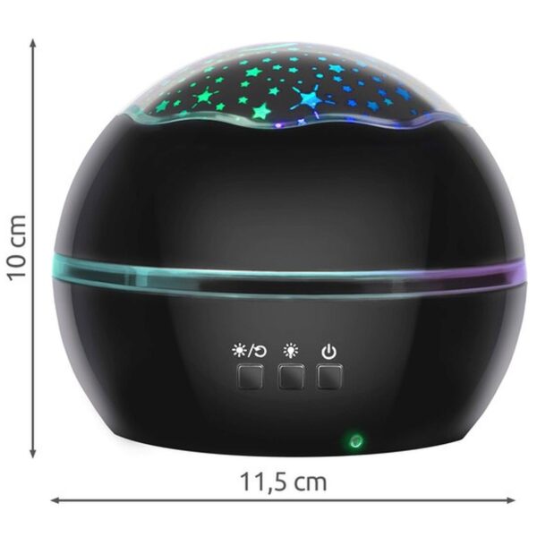 lampka nocna z projektorem czarna lp16857 3