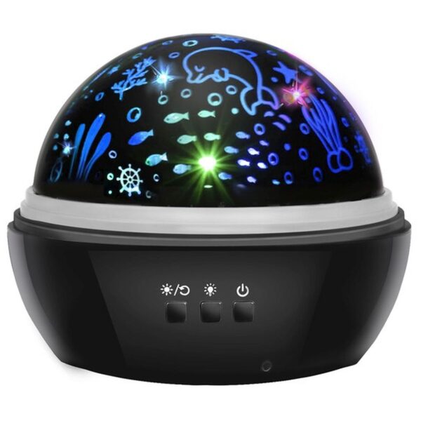 lampka nocna z projektorem czarna lp16857 6