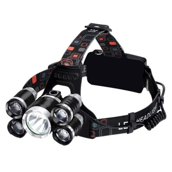 latarka czolowa 5 x led t6 cree 4