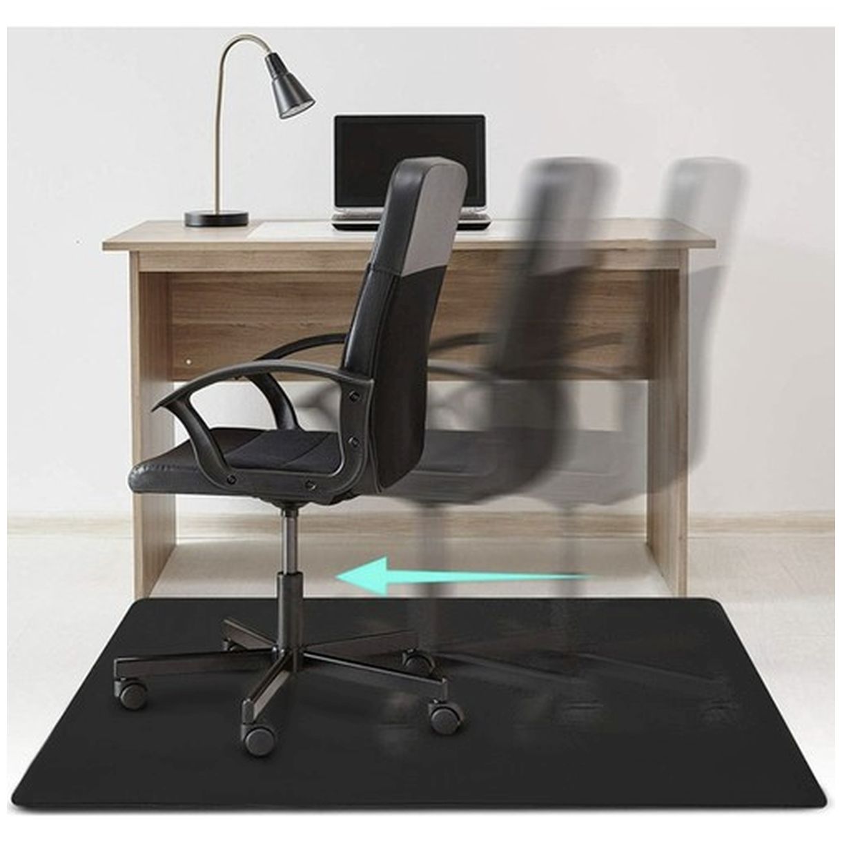 Mata Ochronna pod Krzesło 100x140cm RUHHY – Czarne Ochrona Twojej Podłogi-1 Mata Ochronna pod Krzesło 100x140cm RUHHY – Czarne Ochrona Twojej Podłogi-1