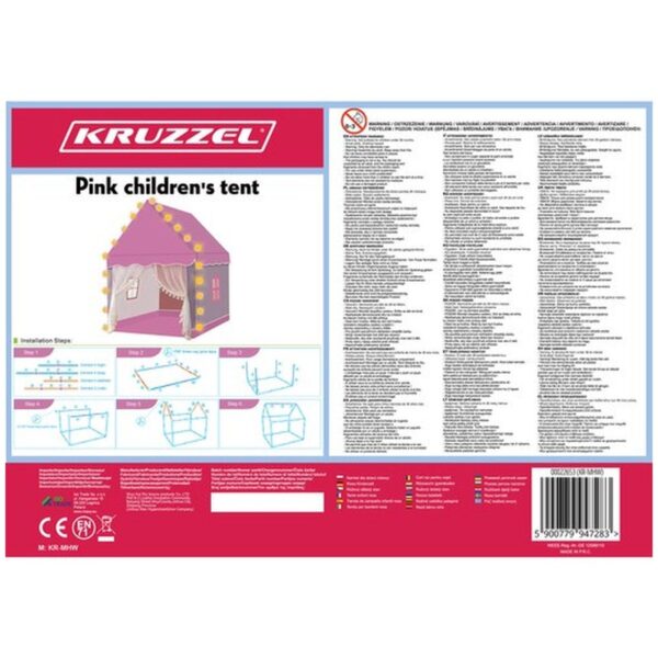 namiot dla dzieci rozowy kruzzel 22653 3