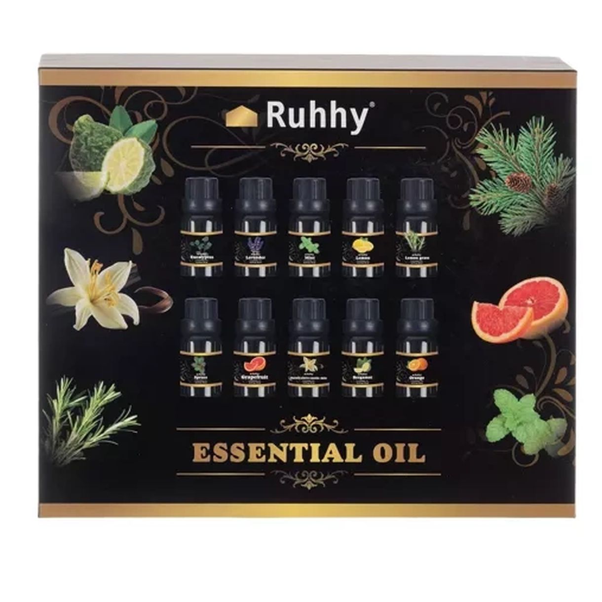 Olejek Eteryczny - Zestaw 10szt. 15ml Ruhhy 21938-3 Olejek Eteryczny - Zestaw 10szt. 15ml Ruhhy 21938-3