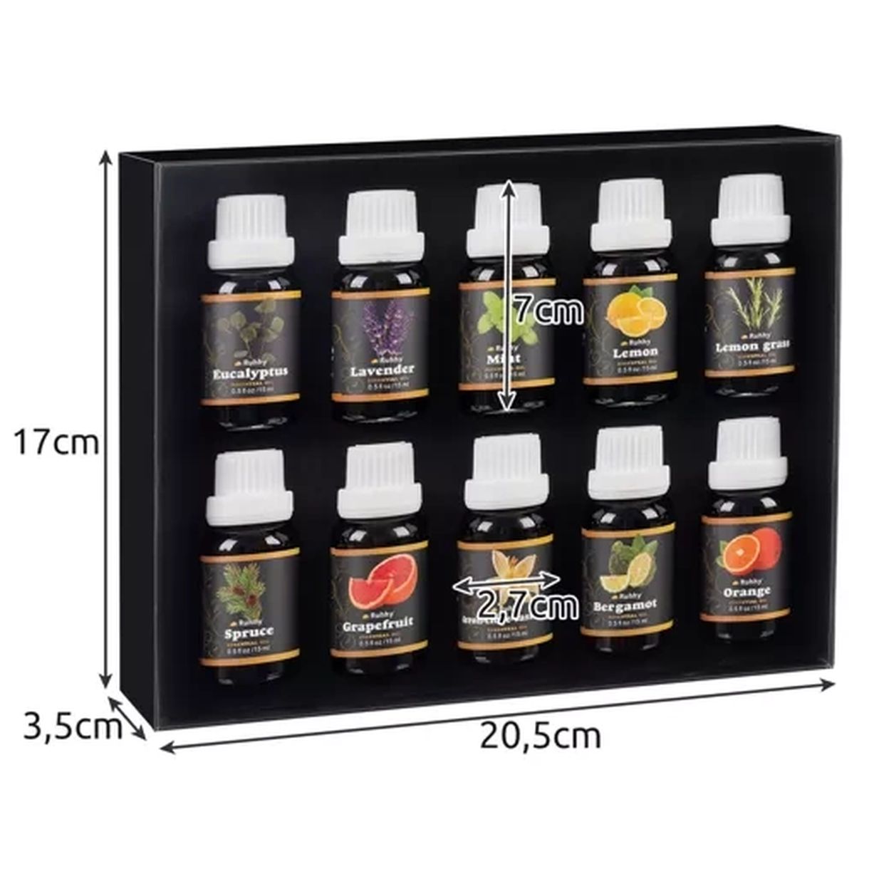 Olejek Eteryczny - Zestaw 10szt. 15ml Ruhhy 21938-1 Olejek Eteryczny - Zestaw 10szt. 15ml Ruhhy 21938-1