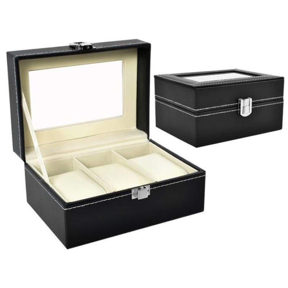 Organizer na Zegarki 3 Przegódki - Elegancki i Funkcjonalny-1 Organizer na Zegarki 3 Przegódki - Elegancki i Funkcjonalny-1