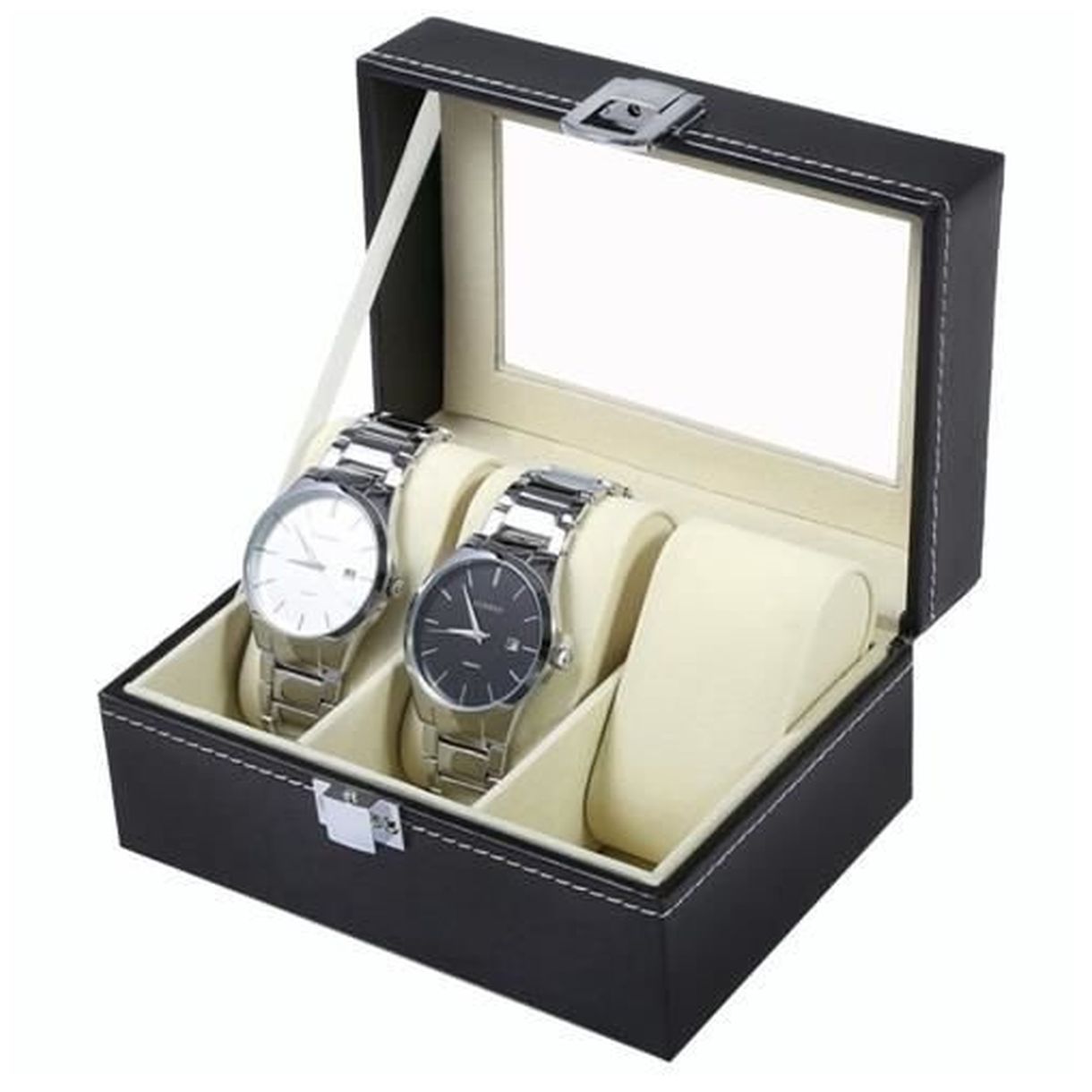 Organizer na Zegarki 3 Przegódki - Elegancki i Funkcjonalny-2 Organizer na Zegarki 3 Przegódki - Elegancki i Funkcjonalny-2