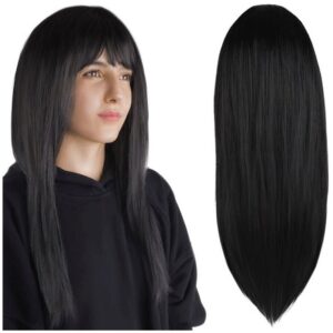 peruka dluga damska czarna p14833 1