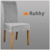 pokrowiec na krzeslo szary welur ruhhy 22979 2