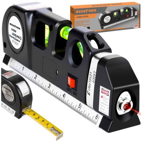 poziomica laserowa z miarka 250cm bigstren 21747 1