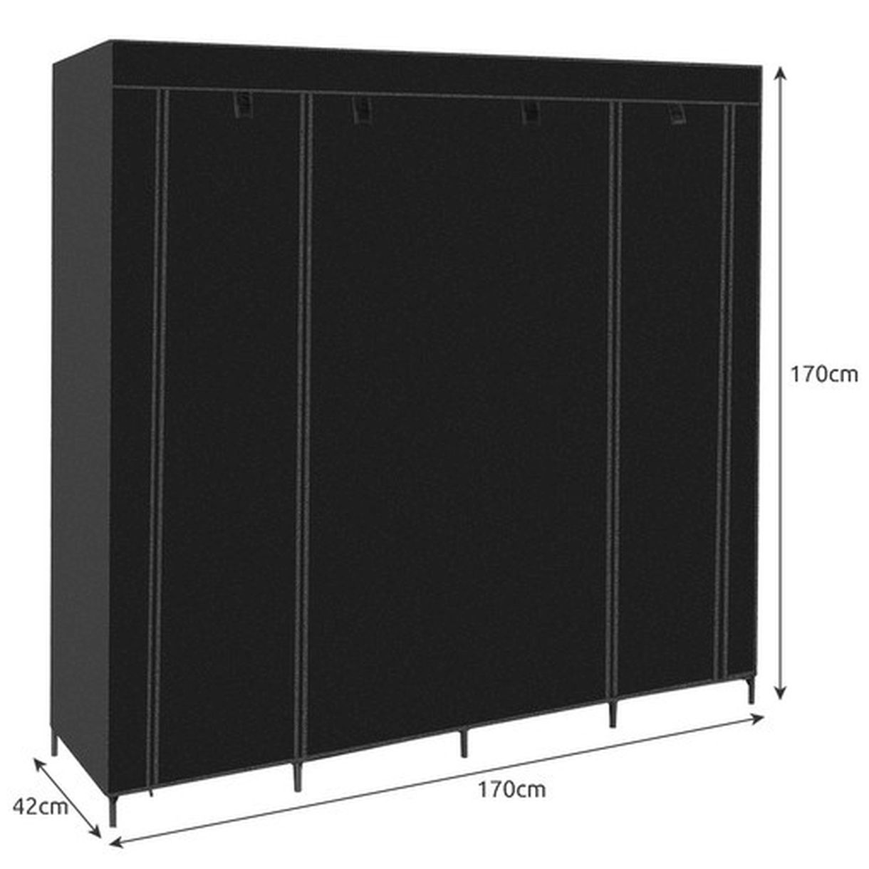 Szafa Materiałowa Składana 170x170cm Ruhhy 23740 - Idealne Rozwiązanie do Przechowywania-2 Szafa Materiałowa Składana 170x170cm Ruhhy 23740 - Idealne Rozwiązanie do Przechowywania-2