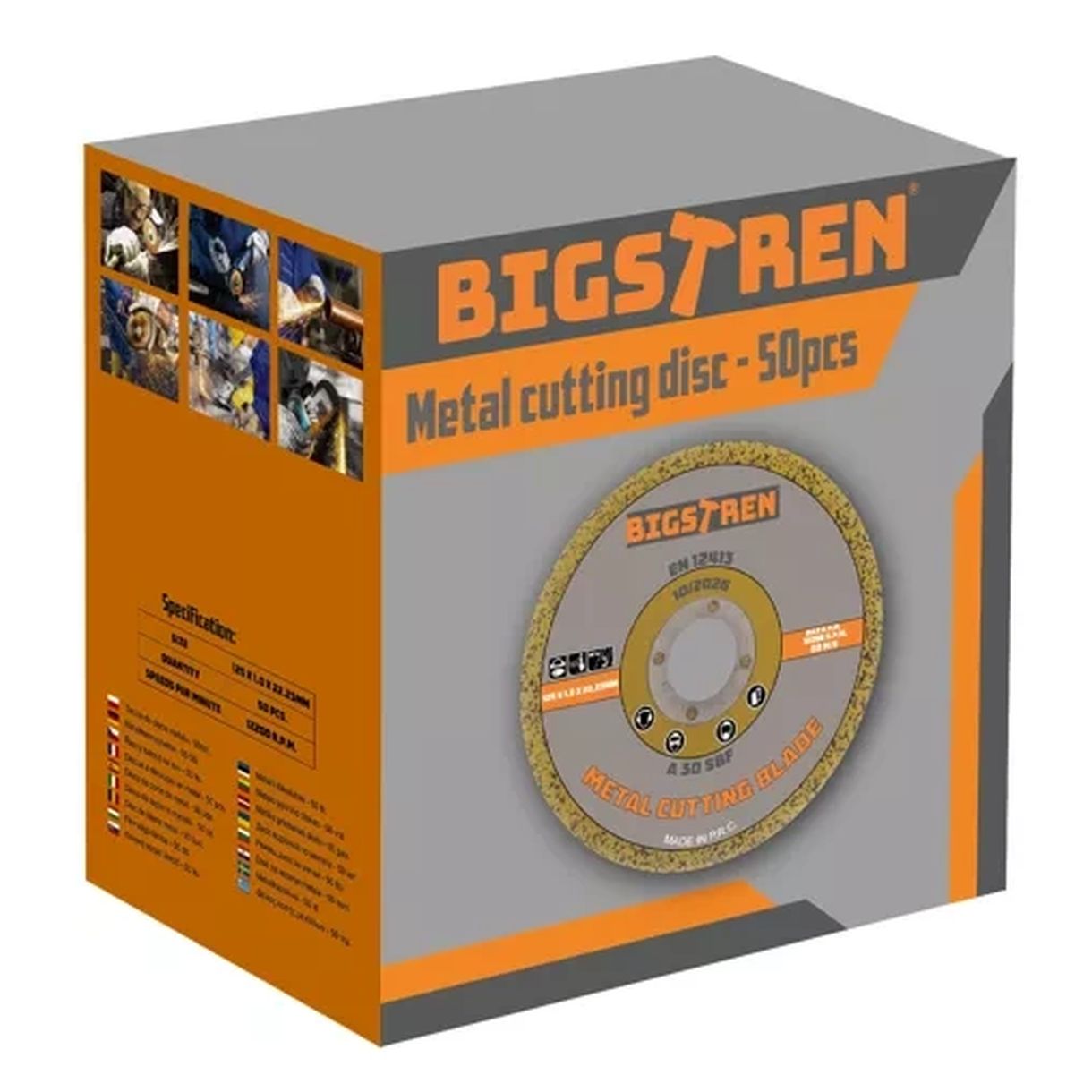 Tarcza do cięcia metalu - 50szt. Bigstren 21639 - Wysoka Wydajność i Precyzja-3 Tarcza do cięcia metalu - 50szt. Bigstren 21639 - Wysoka Wydajność i Precyzja-3