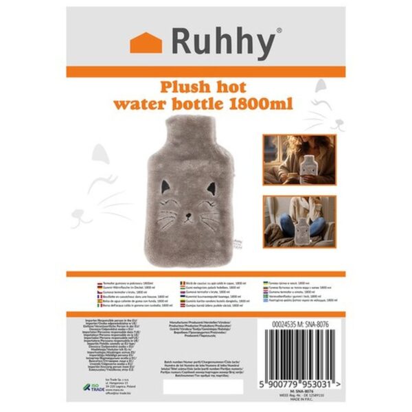 termofor gumowy w pokrowcu 1800ml ruhhy 24535 2