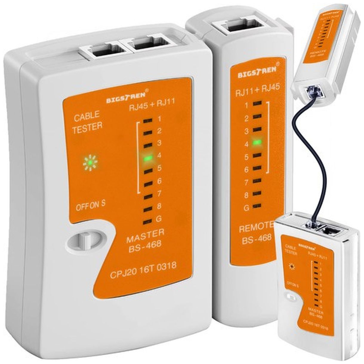 Tester Kabli RJ45/RJ11 Bigstren 22166 - Niezbędne Narzędzie dla Techników-2