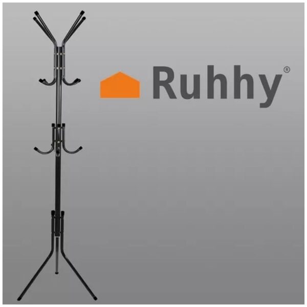 wieszak stojacy 170cm czarny ruhhy 23815 2