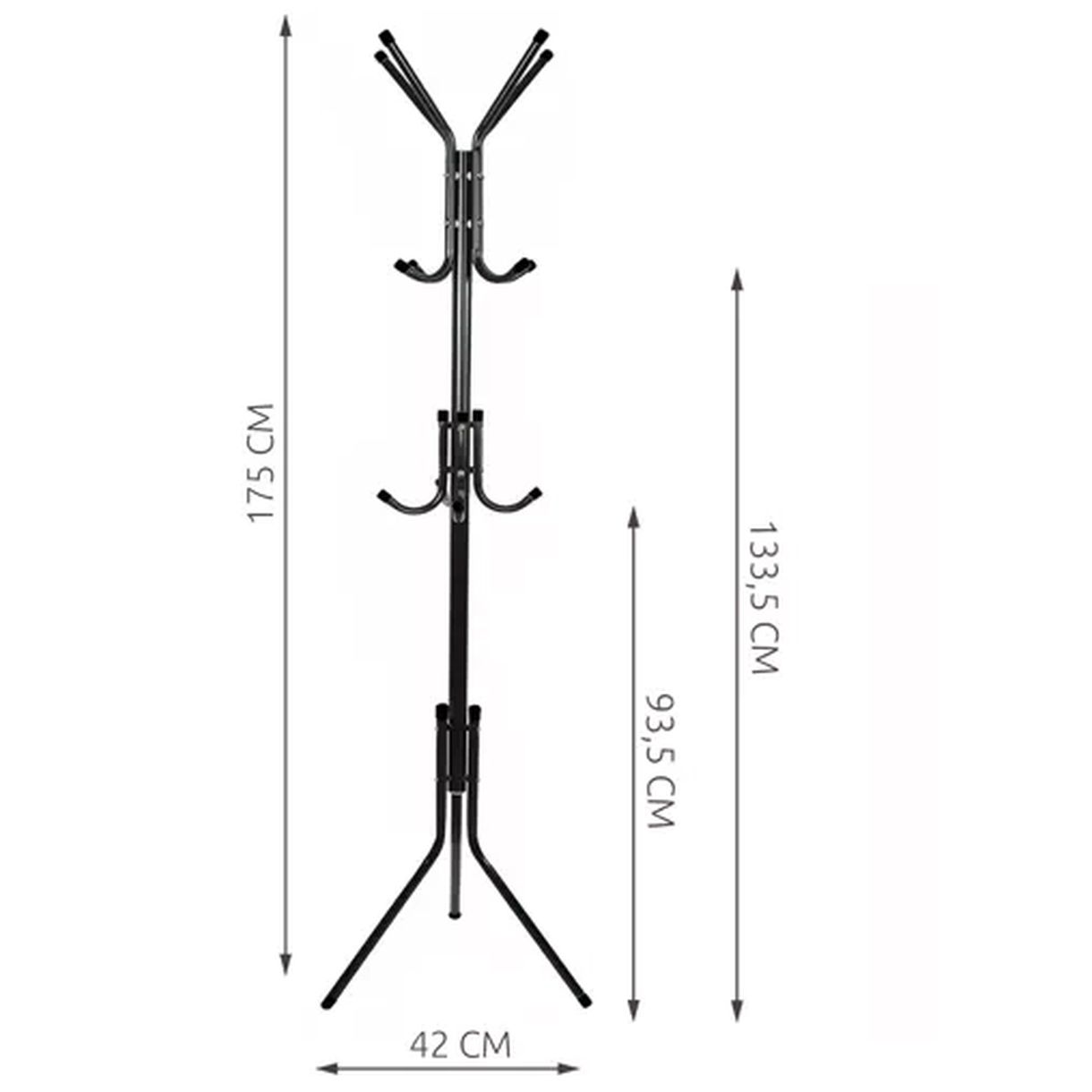 Wieszak Stojący 170cm – Czarny Ruhhy 23815 - Solidne Rozwiązanie dla Twojego Wnętrza-2 Wieszak Stojący 170cm – Czarny Ruhhy 23815 - Solidne Rozwiązanie dla Twojego Wnętrza-2