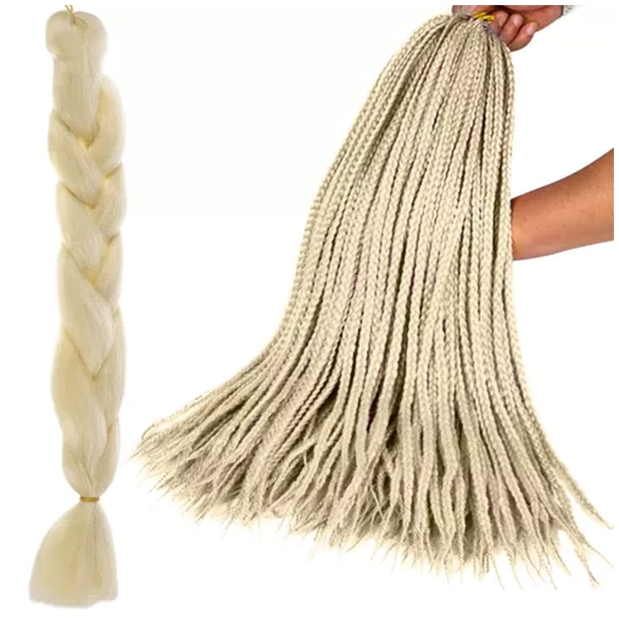 Włosy Syntetyczne Warkoczyki Blond Soulima 23556 - Modna Stylizacja na Każdą Okazję-1 Włosy Syntetyczne Warkoczyki Blond Soulima 23556 - Modna Stylizacja na Każdą Okazję-1