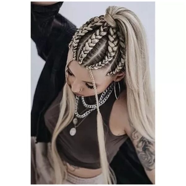 wlosy syntetyczne warkoczyki blond soulima 23556 2