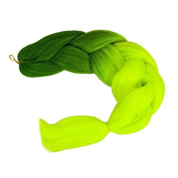 wlosy syntetyczne warkoczyki ombre zielneonw10344 2